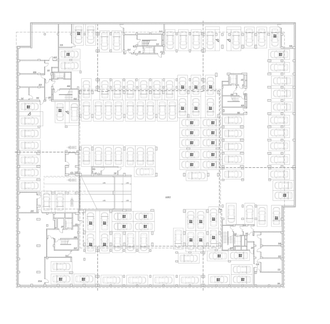 "Golden City" residential complex. Block #6. Building 1, the underground floor  KCAP + ORANGE + A.Len