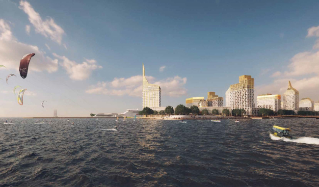 Integrated public and housing construction on the Vasilyevsky Island. Project, 2015 � KCAP + ORANGE + A.Len