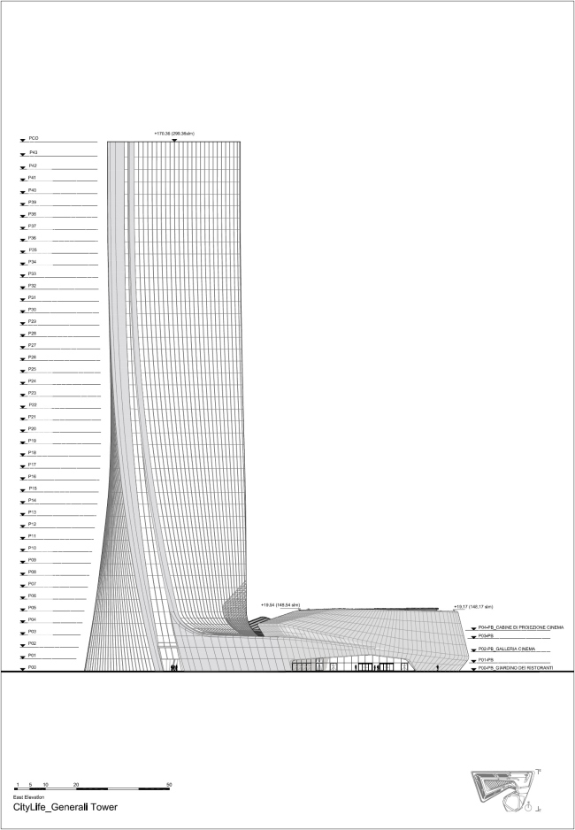 Башня Generali комплекса CityLife © Zaha Hadid Architects