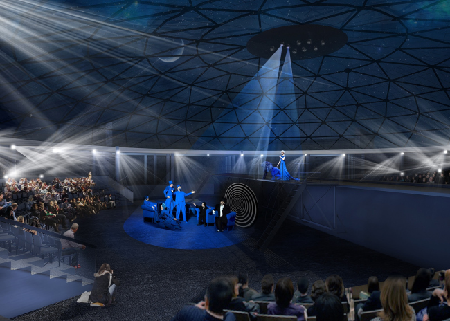 The zone of the All-Russia Exhibition center that completes the turnaround with a theater stage. "Monosad" project � WOWHAUS