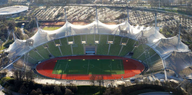    . : 2014 Olympiastadion Munich  via Wikimedia Commons.   CC BY-SA 3.0