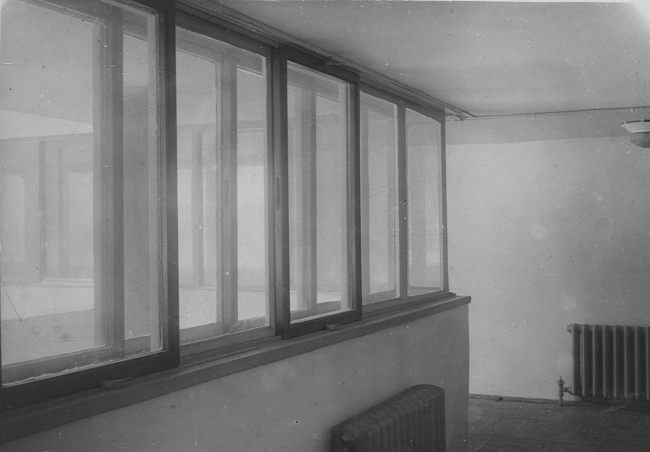 The Narkomfin Building. Window. A historical photo, interior. Photo courtesy by Ginsburg Architects