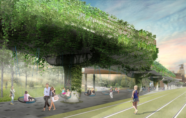 The zone next to the All-Russia Exhibition center. "Monosad" project � WOWHAUS