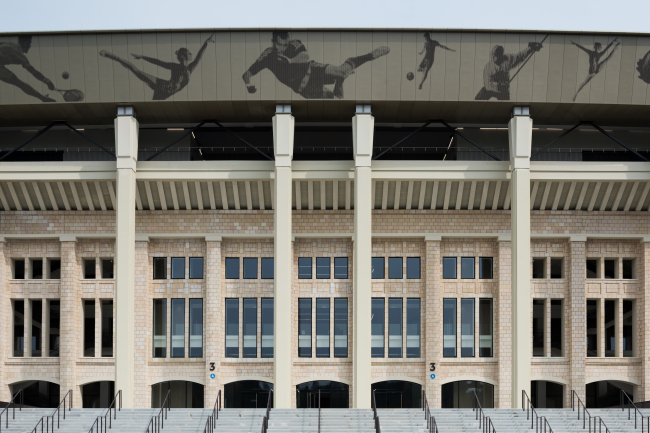 Luzhniki Stadium, reconstruction 2015-2018. SPEECH. Photograph  Ilia Ivanov