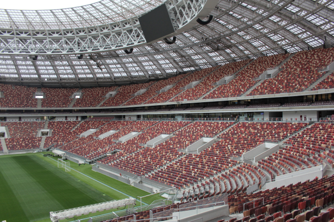 Luzhniki Stadium, reconstruction 2015-2018. SPEECH. Photograph � Ilia Ivanov