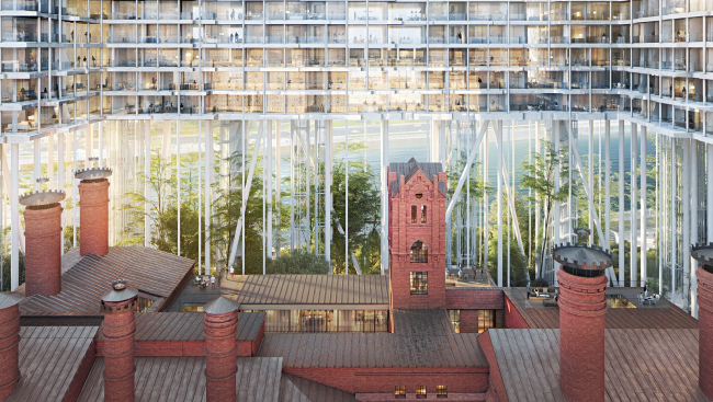 The project of developing the territory of the Badaevsky Brewery. Image � Herzog & de Meuron