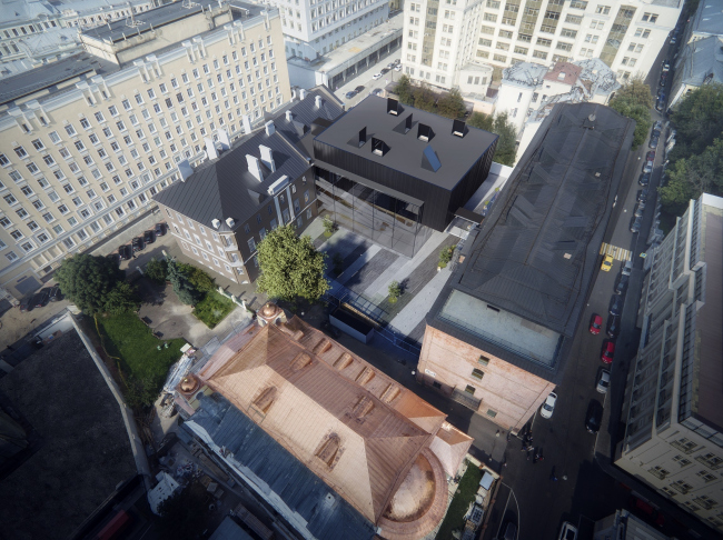 The concept of expanding the French Alexander Dumas Lyceum in the Milyutinsky Alley © SYNCHROTECTURE in collaboration with Agence d’Architecture A.Bechu and SETEC Inginiring