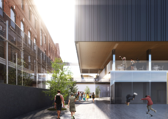 The concept of expanding the French Alexander Dumas Lyceum in the Milyutinsky Alley © SYNCHROTECTURE in collaboration with Agence d’Architecture A.Bechu and SETEC Inginiring