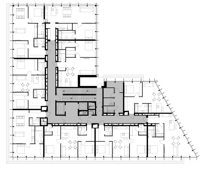 Plan of the 9th floor  APEX project bureau