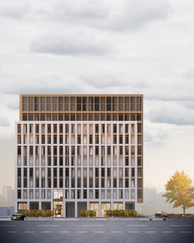 The facade on the Letnikovskaya Street � APEX project bureau