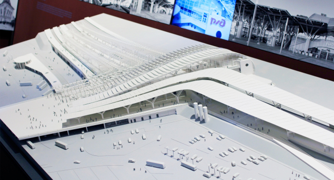 "Olympic Park" train station, Sochi. Model. The Russian Pavilion, Venice Biennale of Architecture. Photograph Arhi.ru