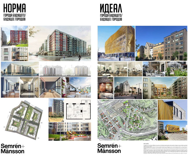 The sketch-board for the "Ideal and Norm" exhibition  Semrén & Månsson. Image courtesy by the "Project Baltia" magazine