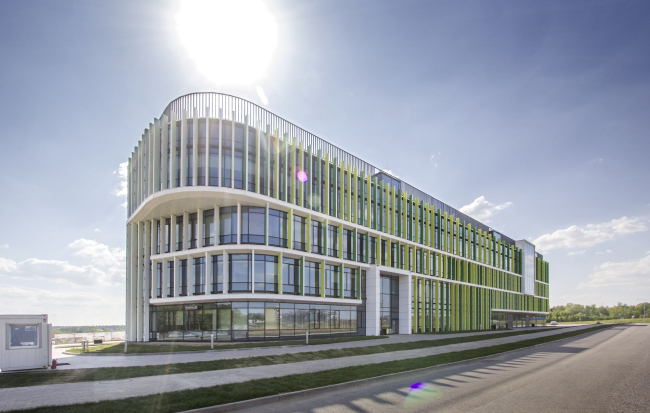 International Medical Cluster in Skolkovo. The Diagnostic Unit. Photograph � Asadov Bureau, construction, 2018