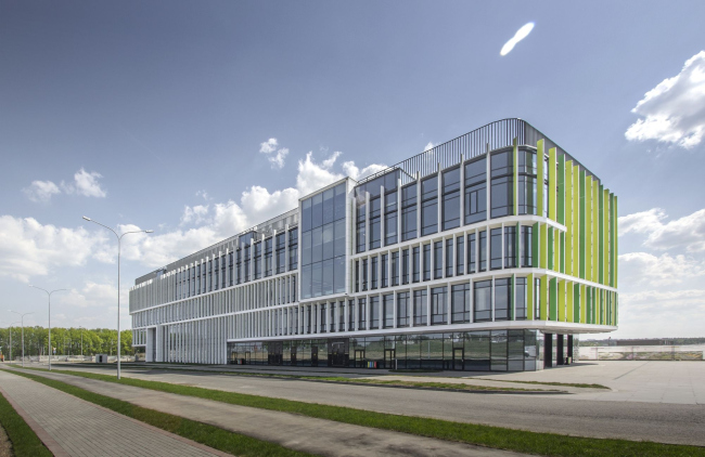 International Medical Cluster in Skolkovo. The Diagnostic Unit. Photograph  Asadov Bureau, construction, 2018