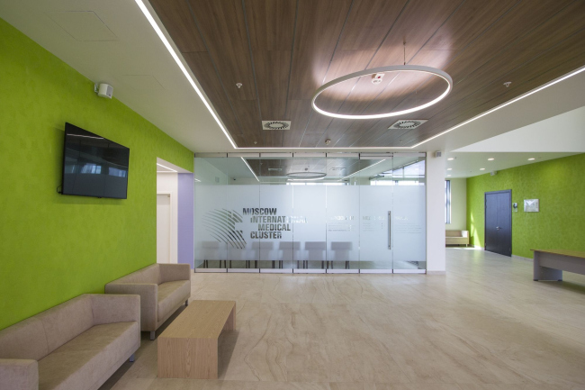 International Medical Cluster in Skolkovo. The Diagnostic Unit. Photograph � Asadov Bureau, construction, 2018
