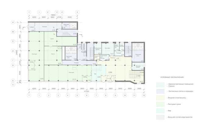 Mercure Hotel. Plan of the 1st floor