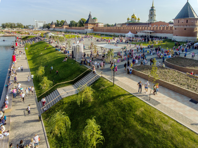 Reconstruction of the Upa River embankment, Tula. 2017-2018  WOWHAUS, Photograph  Oleg Leonov, Overhaul Department of Moscow