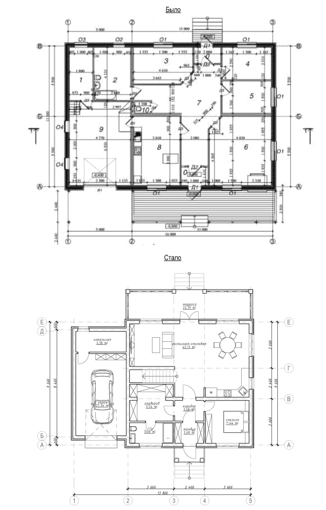 Floor plan: before and after  ASB Carlson & K