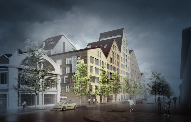 ASTRA housing complex and the reconstruction of Perm's shopping arcades of the XIX century. SYNCHROTECTURE � Provided by the architects