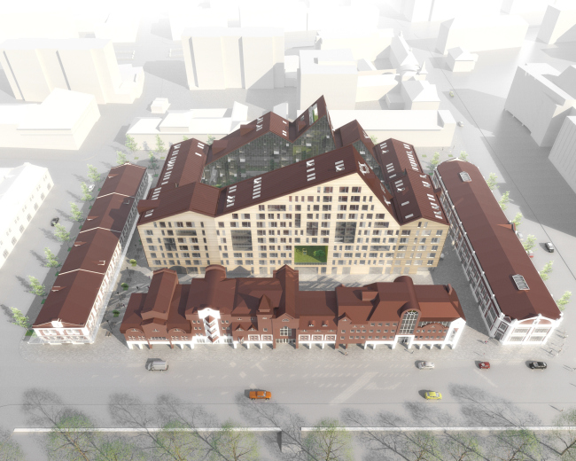 ASTRA housing complex and the reconstruction of Perm's shopping arcades of the XIX century. SYNCHROTECTURE � Provided by the architects
