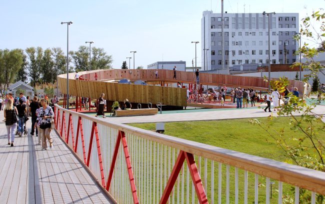 Reconstruction of the Upa River embankment, Tula. 2017-2018  WOWHAUS, Photograph: Julia Tarabarina, Archi.ru