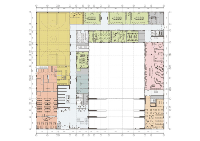 Gymnasium A+, construction. Layout of the 1st floor  Archimatika