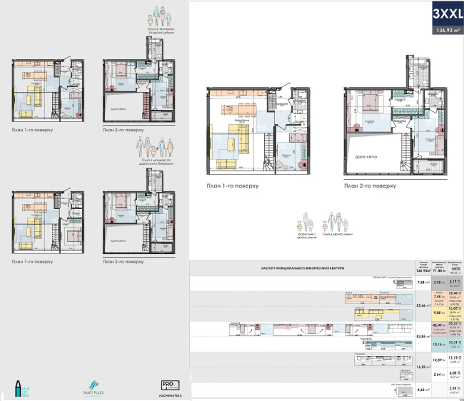 White Lines housing complex. PRO floor plans of the apartments  Archimatika