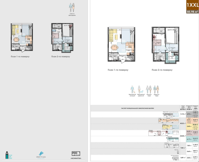 White Lines housing complex. PRO floor plans of the apartments  Archimatika