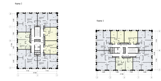 Plan of the 3-4 floors  APEX project bureau