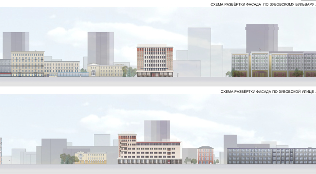 Reconstruction of the building at the Zubovskaya Square. The project, development drawing � "GRAN" architects
