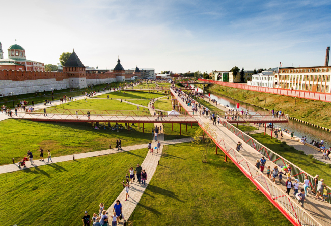 Reconstruction of the Upa River embankment, Tula. 2017-2018  WOWHAUS, Photograph  Oleg Leonov, Overhaul Department of Moscow