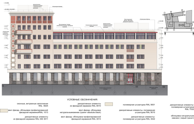 Reconstruction of the building at the Zubovskaya Square. Facade � "GRAN" architects