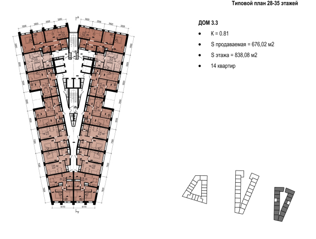 Standard plan of floors 289-35  OSA Group