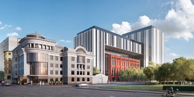 Multifunctional complex "Technology park "Fridge". Visualization. View from the crossing with the Zhukov Drive � GRAN