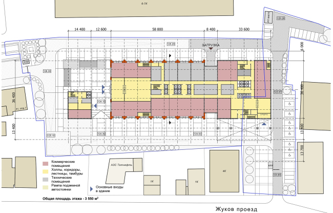 Multifunctional complex "Technology park "Fridge". Plan of the 1st floor © GRAN