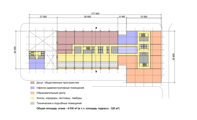 Multifunctional complex "Technology park "Fridge". Plan of the 8th floor  GRAN