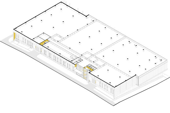Mosfilm production studio. 3D plan of the second floor  Project bureau APEX