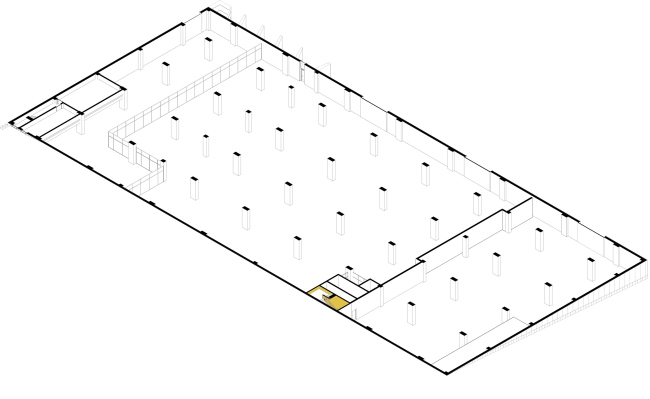 Mosfilm production studio. 3D plan of the basement floor  Project bureau APEX
