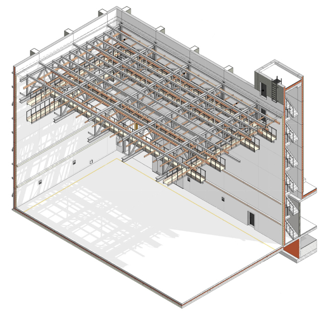 Mosfilm production studio. Cross-section view of the studio floor  Project bureau APEX