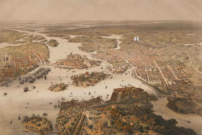 ����� Norra tornen (��� ���������� 1868 ����). ����������� � OMA