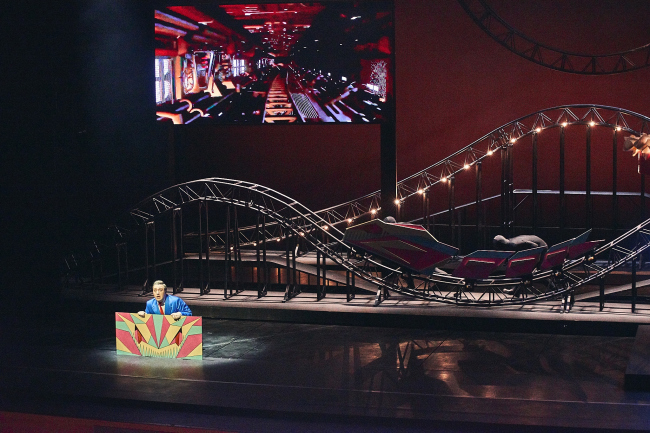 Stage design of The Magic Flute in Helikon-Opera. Production designers: Sergey Kuznetsov, Agnia Sterligova. Photograph  Sergey Krotov