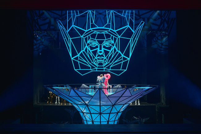 Stage design of The Magic Flute in Helikon-Opera. Production designers: Sergey Kuznetsov, Agnia Sterligova. Photograph  Sergey Krotov