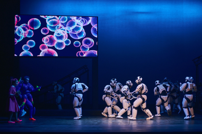 Stage design of The Magic Flute in Helikon-Opera. Production designers: Sergey Kuznetsov, Agnia Sterligova. Photograph  Sergey Krotov