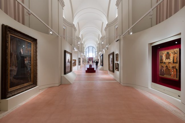 Pilgrimage of Russian Art. From Dionysius to Malevich. Vatican, Rome. Exposition design: Sergey Tchoban, Anna Sterligova (Planet 9). Photograph  Vasiliy Bulanov