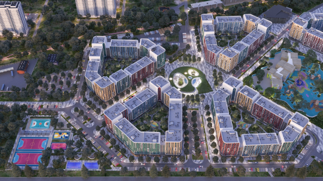 The community center in the residential complex "Respublika" � Archimatika