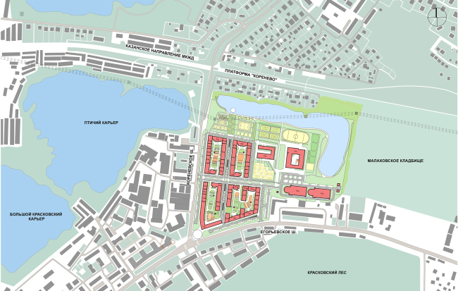 Novokraskovo housing complex. Master plan
