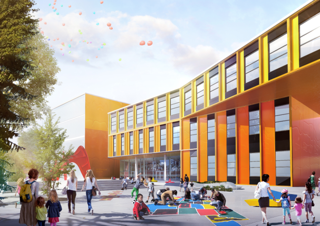 Educational cluster in Yuzhno-Sakhalinsk, the competition concept. Copyright:  UNK project
