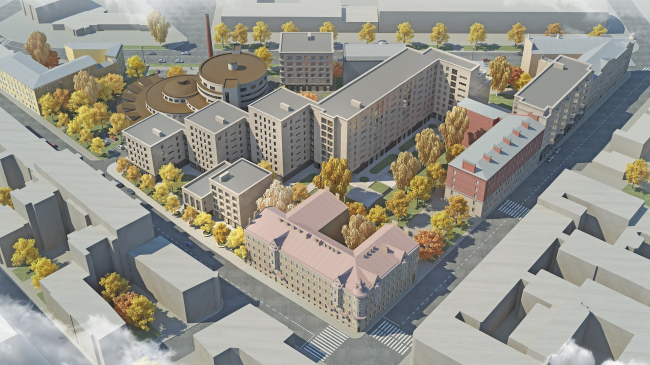 The residential complex Futurist. Birds-eye view � Evgeny Gerasimov and Partners