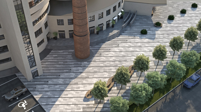 The residential complex Futurist. The square � Evgeny Gerasimov and Partners