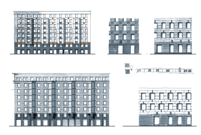 The residential complex Futurist. The hand-drawn graphics  Evgeny Gerasimov and Partners